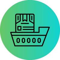 Shipping Boat Vector Icon Design