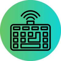 Wireless Keyboard Vector Icon Design