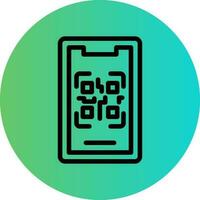 Mobile Qr Code Vector Icon Design