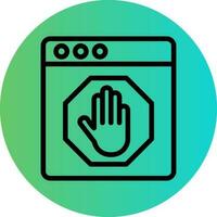 AD Blocker Vector Icon Design