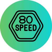 Speed Limit Vector Icon Design