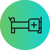 Hospital Bed Vector Icon Design