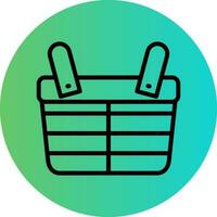 Picnic Basket Vector Icon Design