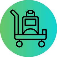 Airport Cart Vector Icon Design