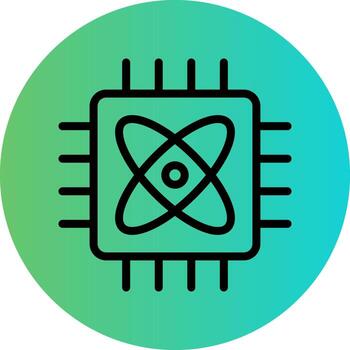 Quantum Computing Vector Icon Design