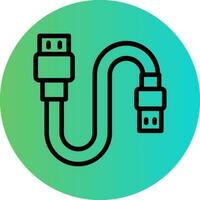 USB Cable Vector Icon Design