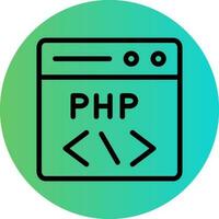 PHP Coding Vector Icon Design