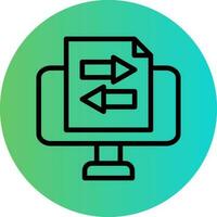 Online File Transfer Vector Icon Design