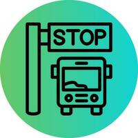 Bus Stop Vector Icon Design