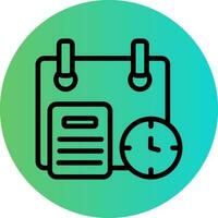 Time Plan Vector Icon Design
