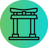 Torii Gate Vector Icon Design