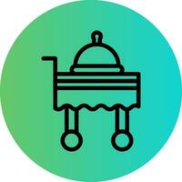 Serving Cart Vector Icon Design