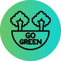 Go Green Vector Icon Design