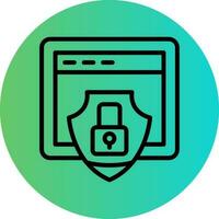 Website Security Vector Icon Design