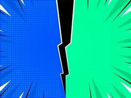 Abstract Halftone Effect Blue And Green Background. vector