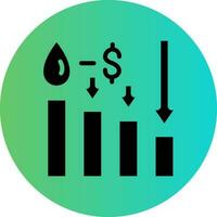 Oil Price Decrease Vector Icon Design