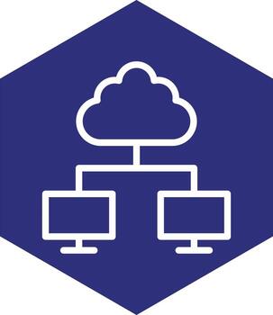 diseño de icono de vector de computación en la nube
