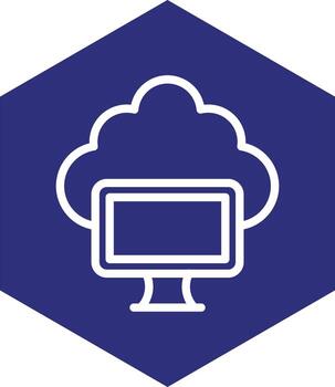diseño de icono de vector de computación en la nube