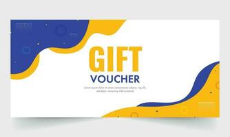 Gift Voucher Banner Or Header Design In Abstract Background. vector