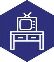 Tv Table Vector Icon Design