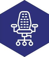 diseño de icono de vector de silla de oficina