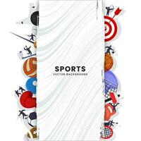 Sports Tournament Elements On White Background. vector