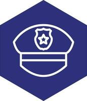 Police Cap Vector Icon Design