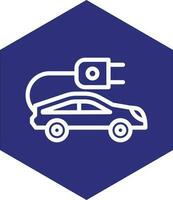 Electric Car Vector Icon Design