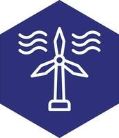 Wind Turbine Vector Icon Design