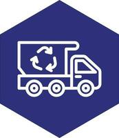 Recycling Truck Vector Icon Design