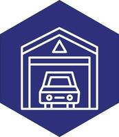 Car Garage Vector Icon Design