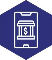 Mobile Banking Vector Icon Design