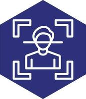 Facial Recognition Vector Icon Design