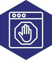 AD Blocker Vector Icon Design