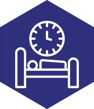 diseño de icono de vector de tiempo de cama