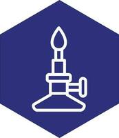 Bunsen Burner Vector Icon Design