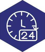 24 Hours Vector Icon Design