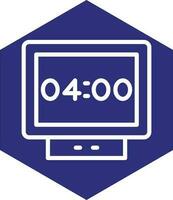 Digital Clock Vector Icon Design