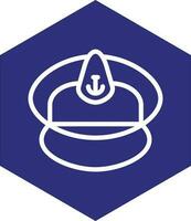 Captain Cap Vector Icon Design