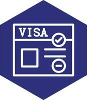 diseño de icono de vector de visa