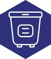 Laundry Basket Vector Icon Design