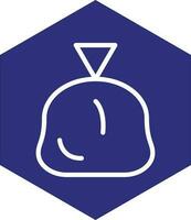 Garbage Bag Vector Icon Design