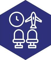 Airport Waiting Room Vector Icon Design