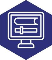 Online Lecture Vector Icon Design