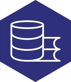 estudiar base de datos vector icono diseño