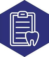 Dental Record Vector Icon Design