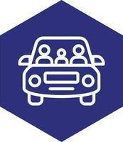 Family Car Vector Icon Design