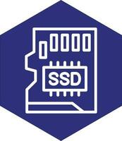 SSD Card Vector Icon Design