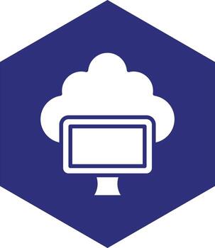 diseño de icono de vector de computación en la nube