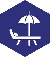 Beach Umbrella Vector Icon design